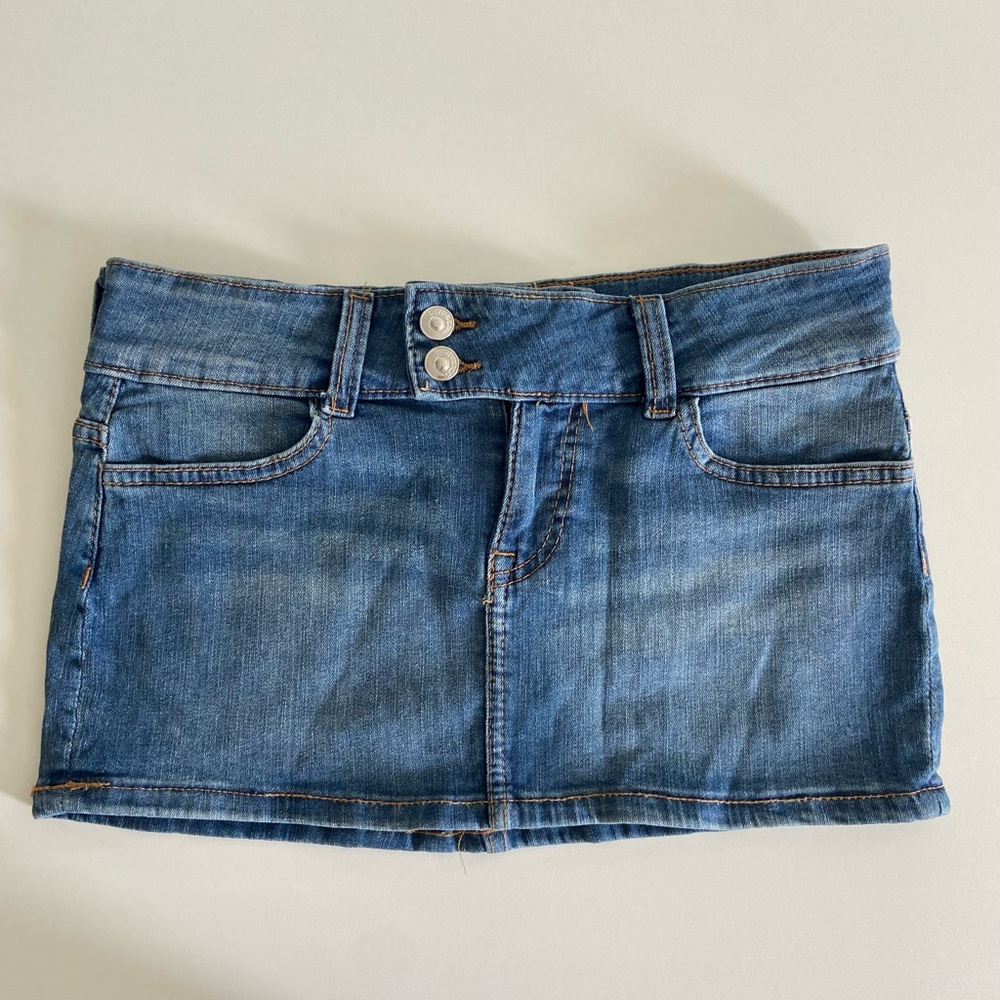 Jean mini skirt